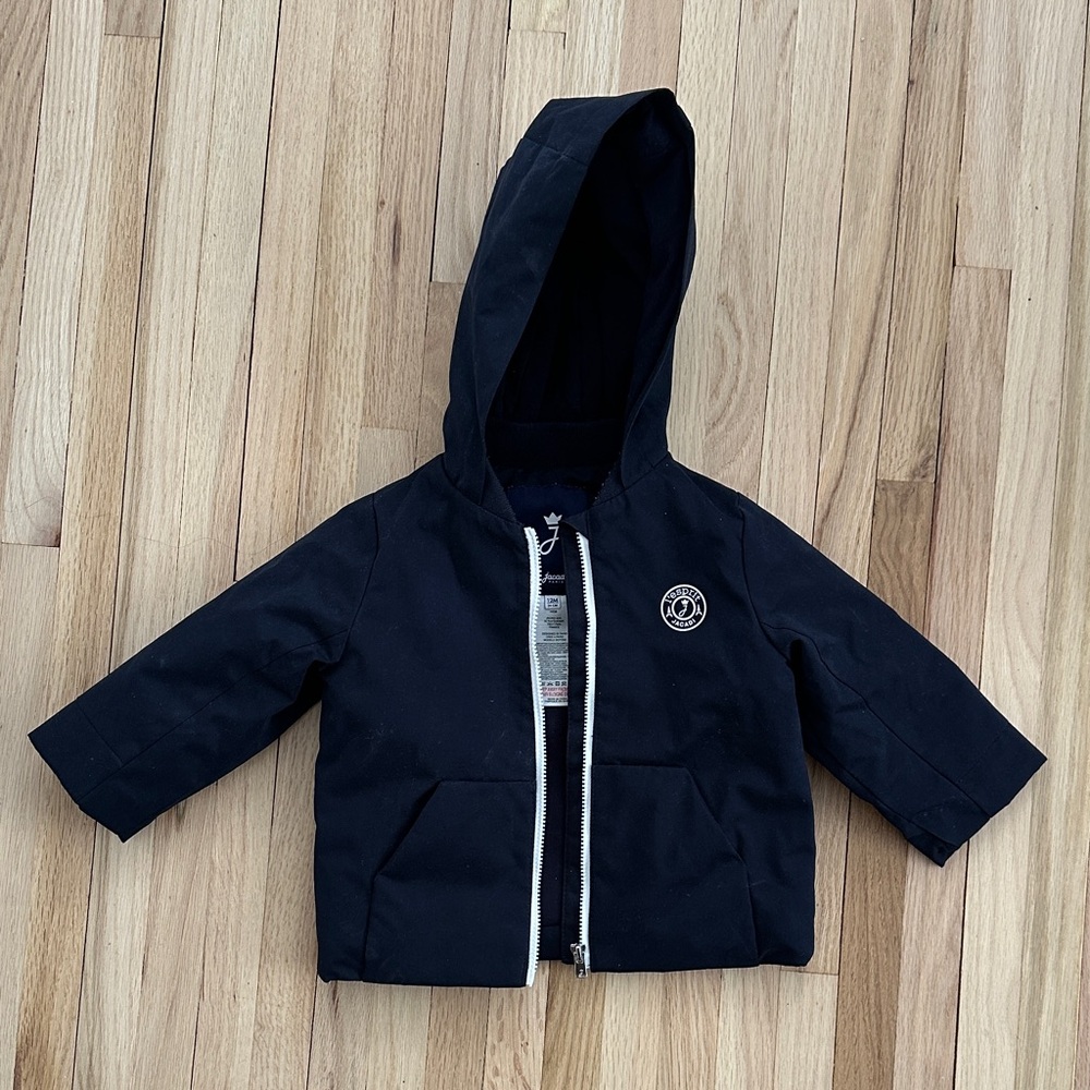 Jacadi Navy Hooded Jacket - 12 month
